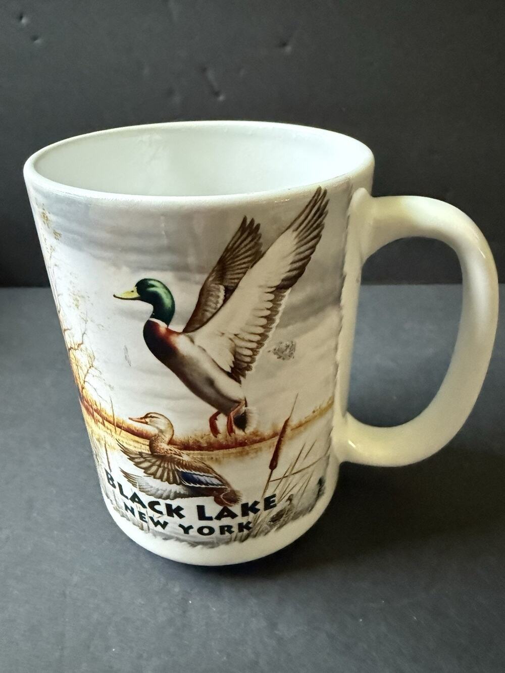 Cuppa Black Lake New York Mug Coffee Cup Mallard Duck Hunting Cottage Farmhouse